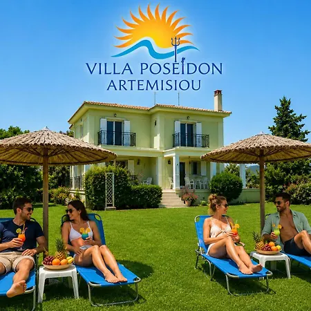 Luxury Beachfront Poseidon Artemisiou παραθαλάσσια στην βόρεια εύβοια για φιλοξενία 9 ατόμων ヴィラ *